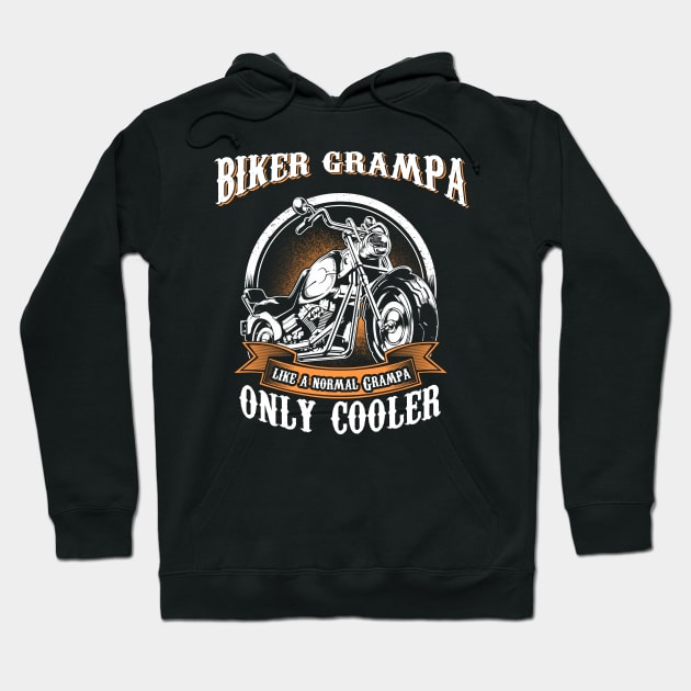 Only Cool Grampa Rides Motorcycles T Shirt Rider Gift Hoodie by easleyzzi